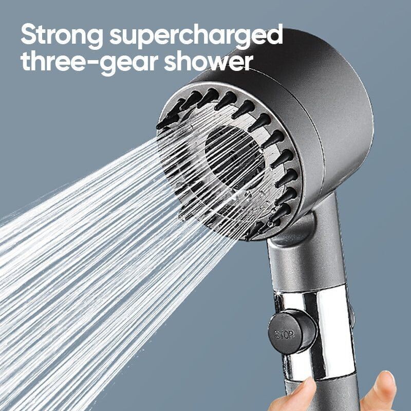 Multi-Functional One-Button Adjustment High Pressure Massage Shower Head