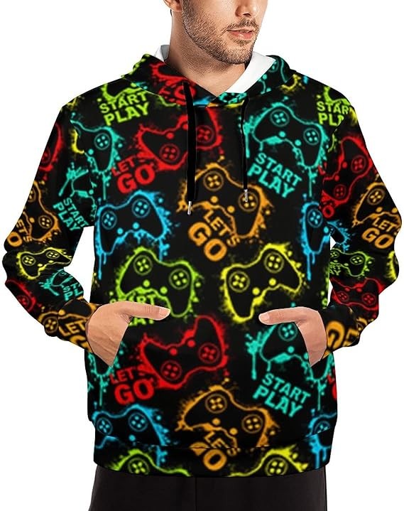 Guhothli Men Classic Hooded Sweatshirt Loose Casual Sweater Fashion Lightweight Pullover with Pocket, S-3XL