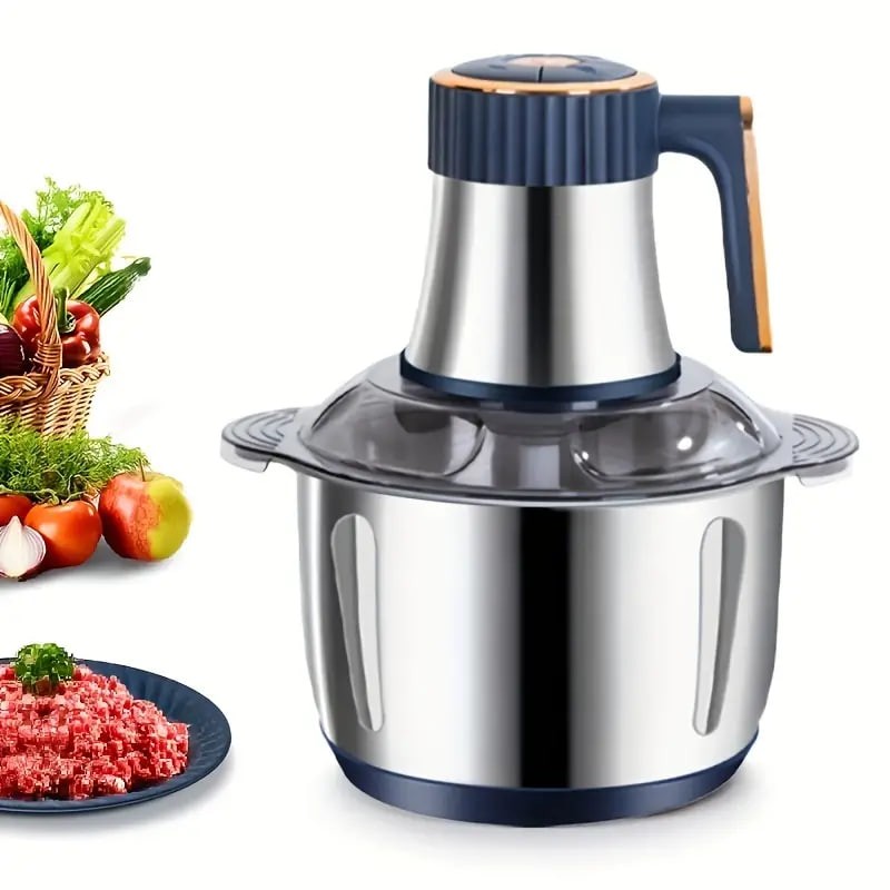 1.32gal 5 Gears, 6 Blades, 6 Seconds Fast Meat Grinder, Household Function Chopped Vegetables Meat Grinder, Garlic Mud, Food Supplement, Juice And Noodle Maker, Electric Cooking Machine For 5, Can Con