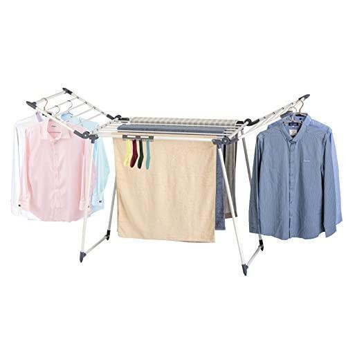 Clothes Drying Rack, Gullwing Laundry Rack, Collapsible, Space-Saving