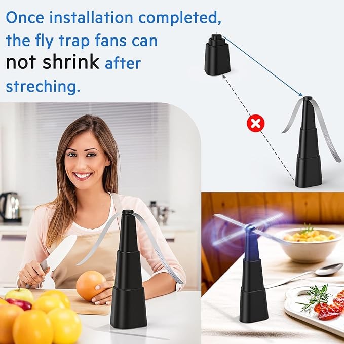 Allnice Fly Food Fans for Tables 2Pcs Picnic Food Fan with Hook Portable Food Fan for Indoor Outdoor for Restaurant, Party, Home, Batteries Not Included