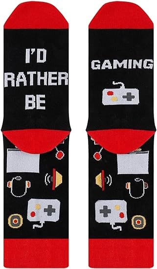 Gnpolo Funny Socks for Men Women I'D Rather Be Hunting Camping Fishing Golf Racing Biking Gaming