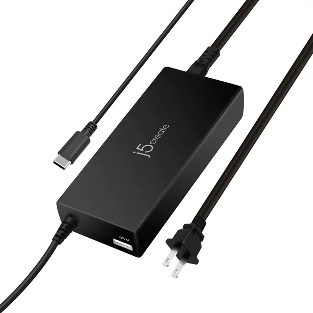 j5create j5 100w USB-C Super Electronic Charger with Type-A port for MacBook, Nintendo Switch, iPad, iPhone, Android phones, USB-C laptops, JUP2290