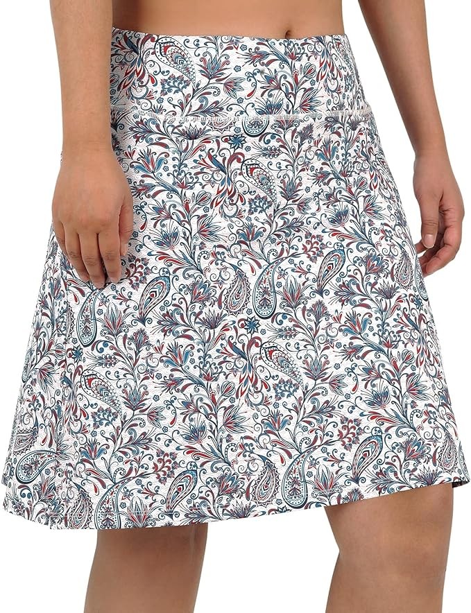 ANIVIVO Women's Skorts Skirts 20" Knee Length,Tennis Golf Pickleball Sports Skirts with High Waisted Zipper Pockets