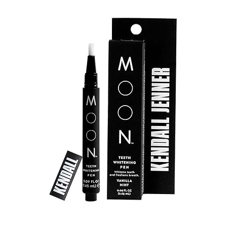 MOON Teeth Whitening Pen, Elixir III by Kendall Jenner, Brush Every Tooth White, On-The-Go Whitener for A Brighter Smile, Gentle on Sensitive Teeth, 30+ Uses, Vegan, Vanilla Mint Flavor