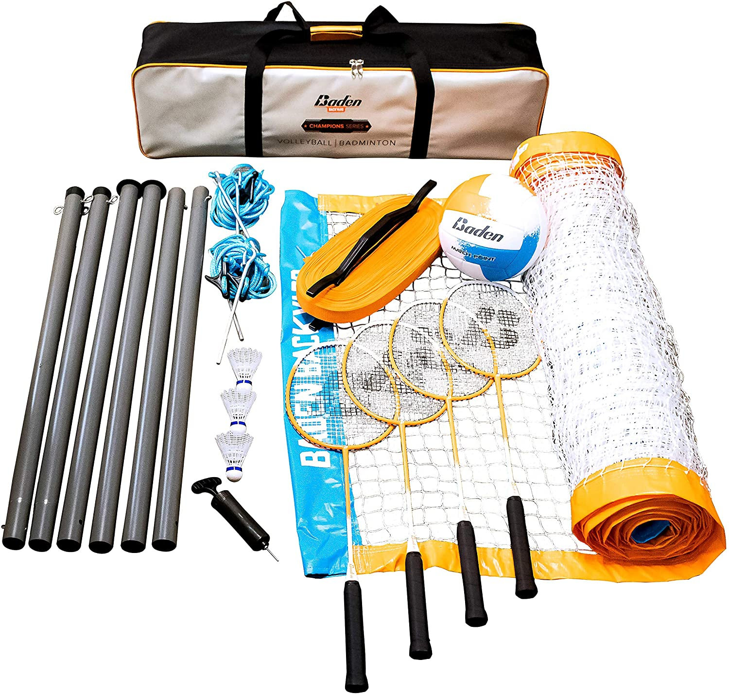 Champions Volleyball Badminton Combo Set